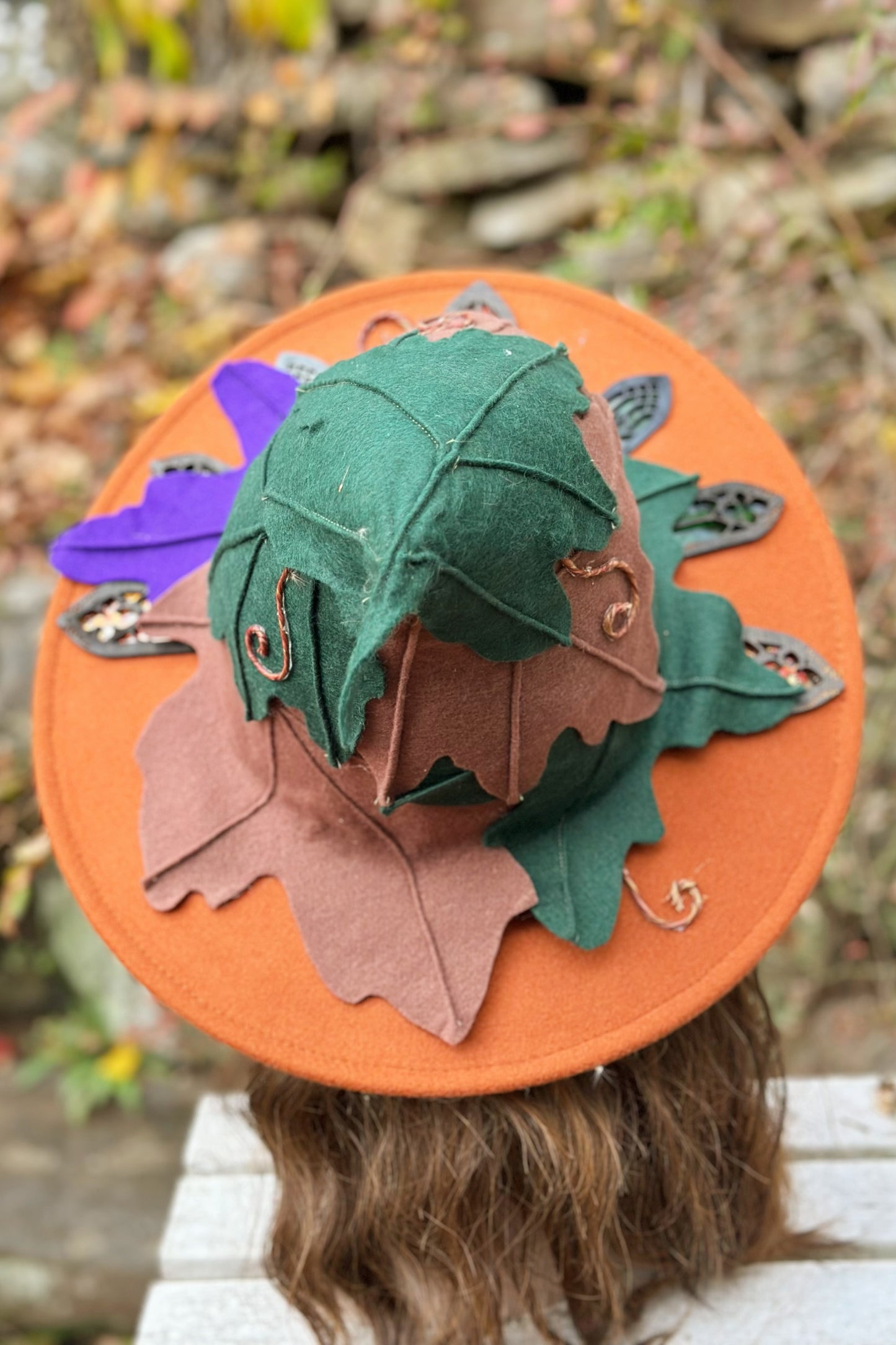 "Witch of the Turning Leaves" - OOAK Halo Hat