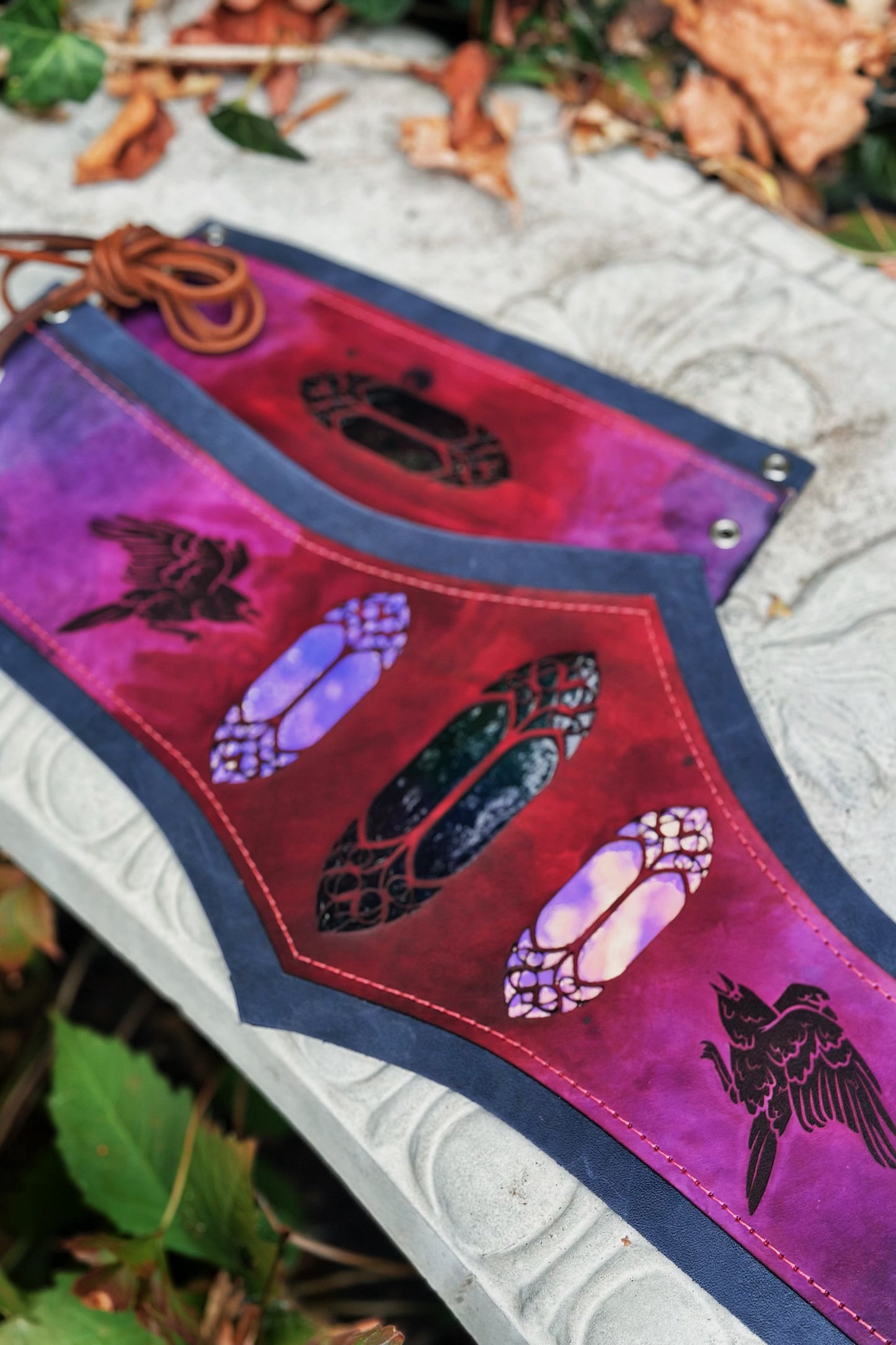 “Call of the Raven" - OOAK Corset Belt - Size SMALL