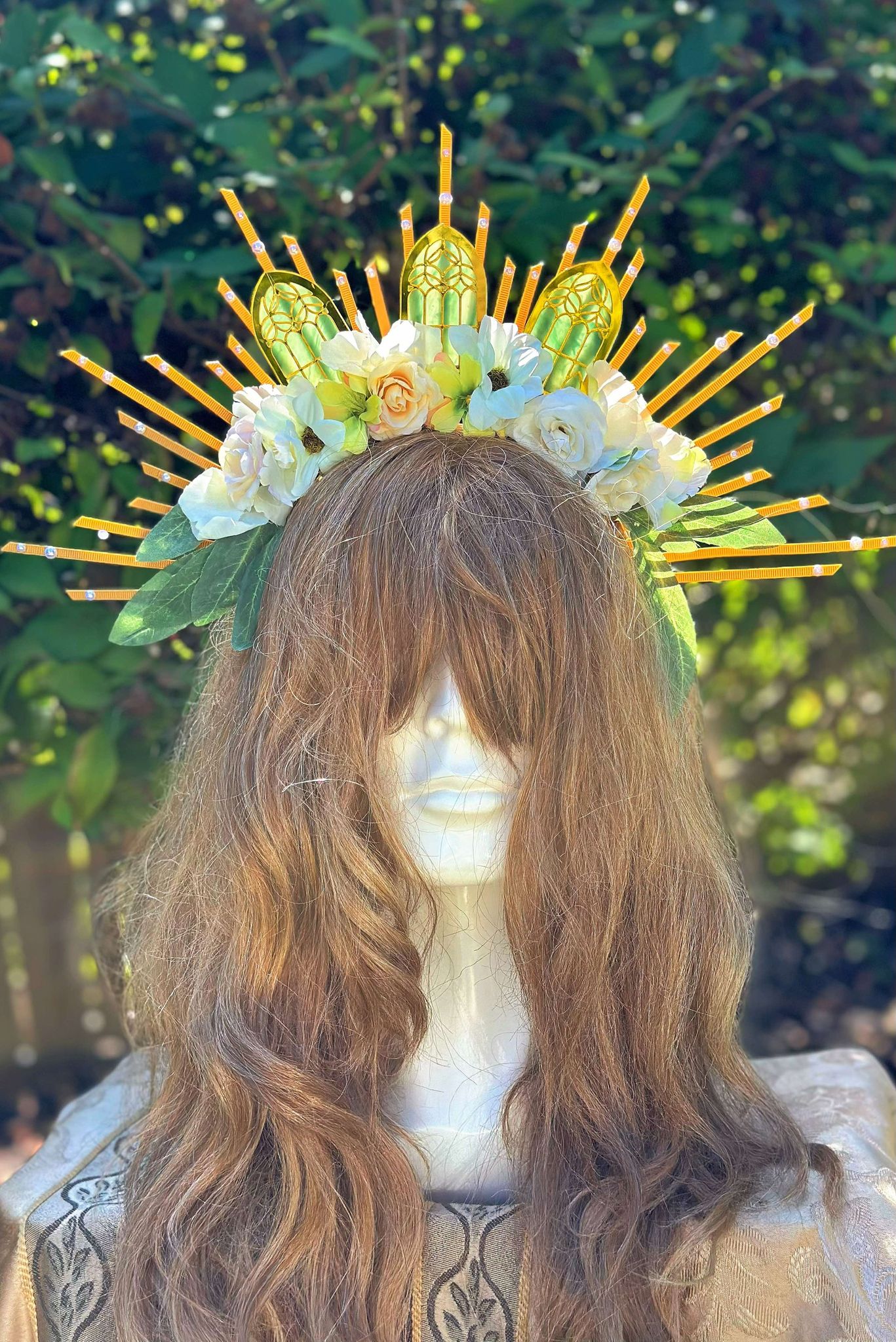 The Jade Princess - OOAK Stained Halo Crown