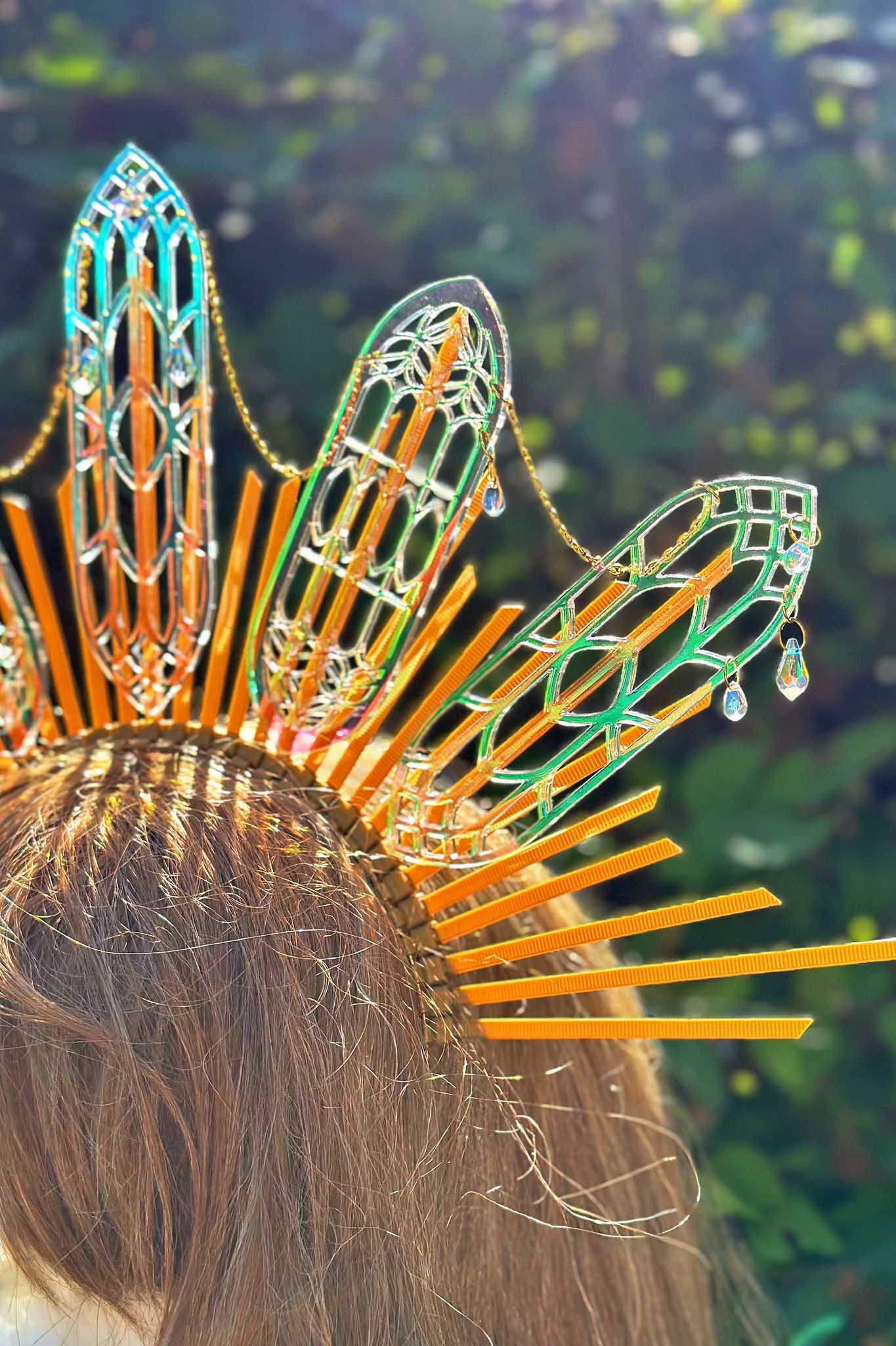 Silk of the Spider Queen - OOAK Stained Halo Crown