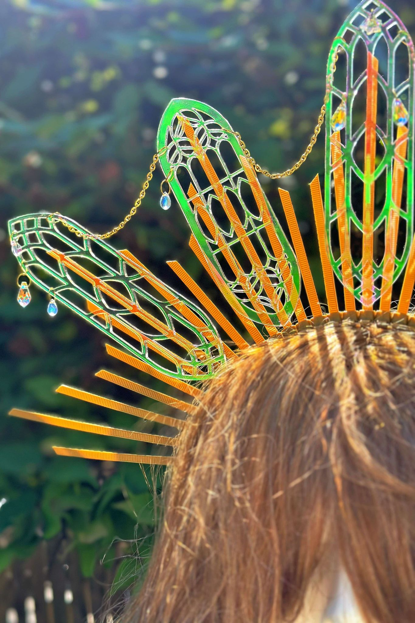 Silk of the Spider Queen - OOAK Stained Halo Crown