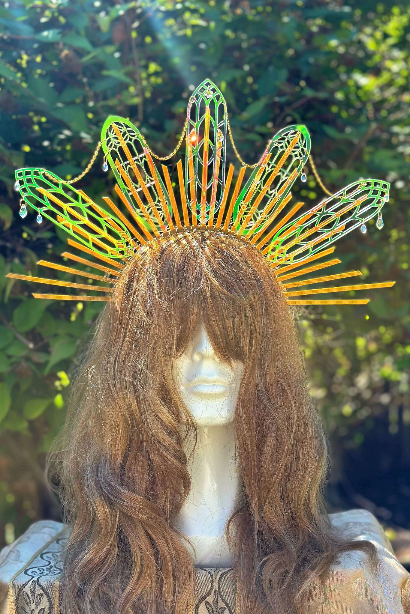 Silk of the Spider Queen - OOAK Stained Halo Crown