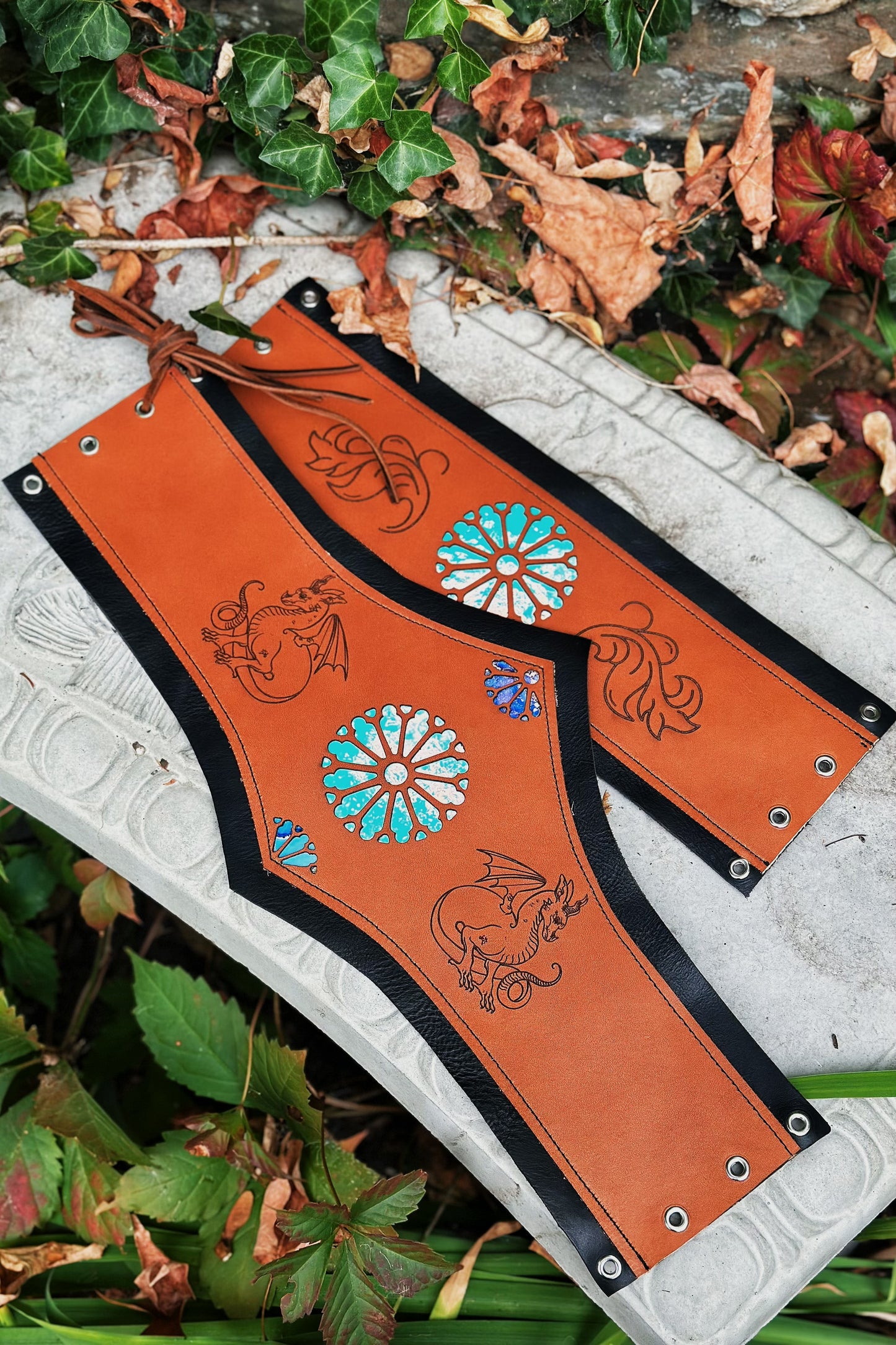 “Dragon Moon" - OOAK Corset Belt - Size MEDIUM