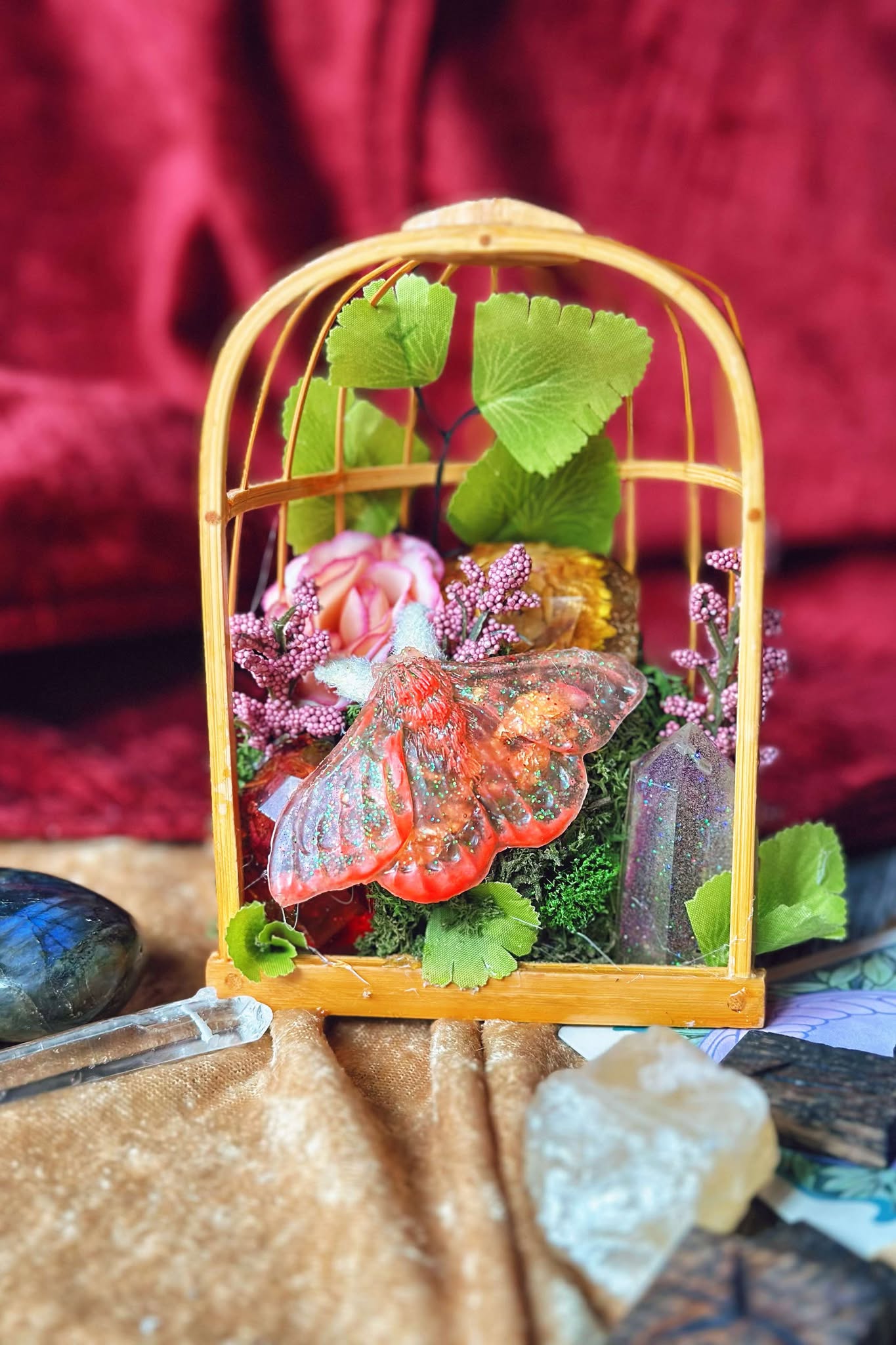 "Ember Moth Enclosure" Desk Decor