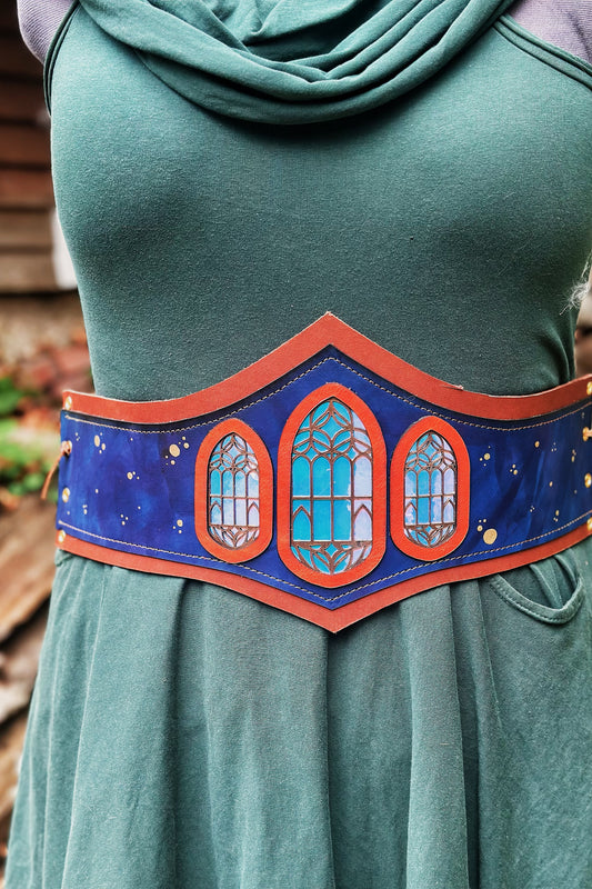 "Celestial Explorer" - OOAK Corset Belt - Size EXTRA - SMALL