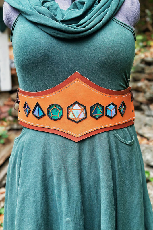 “Master of the Dice" - OOAK Corset Belt - Size LARGE