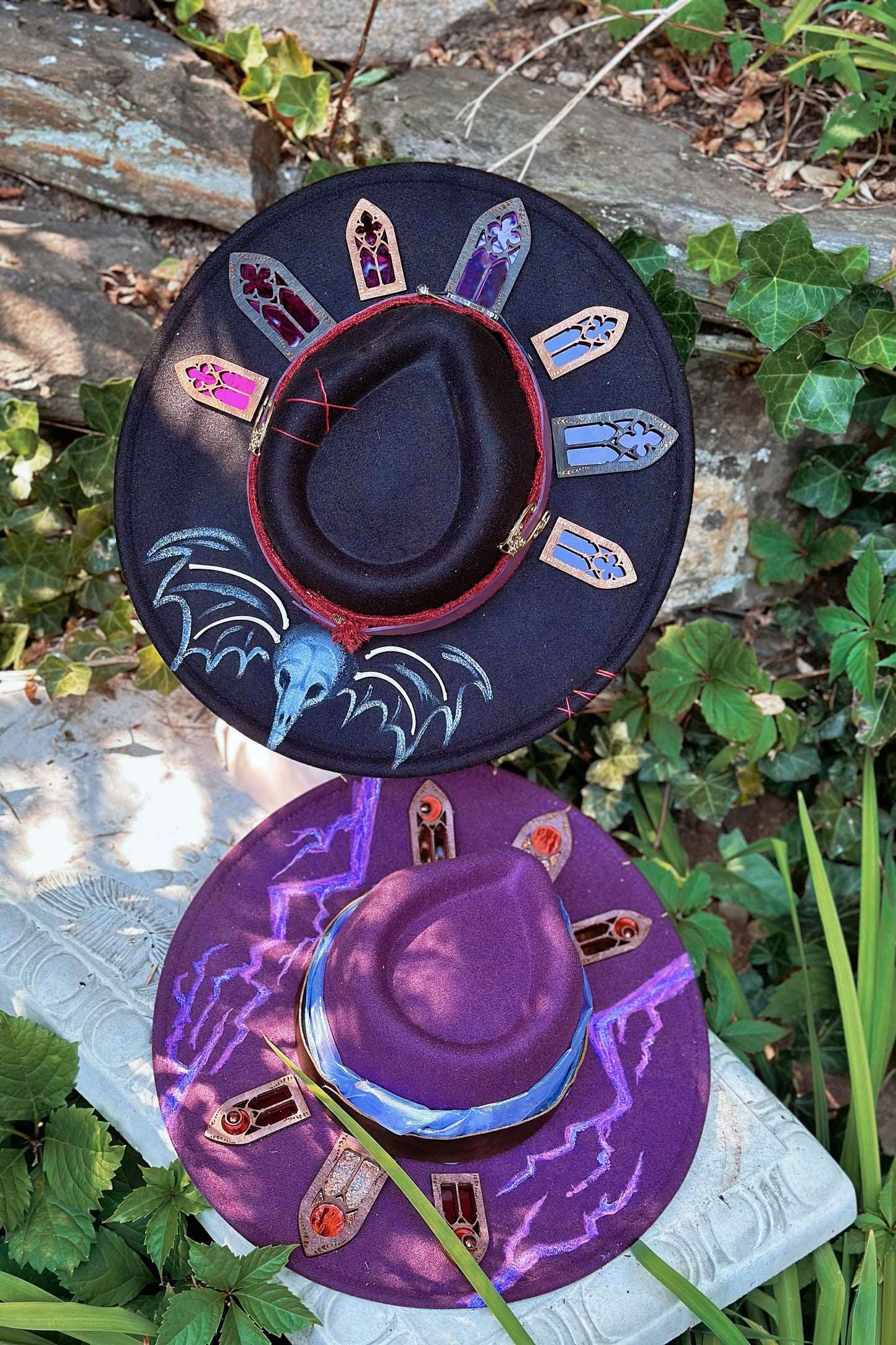 "A Very Creepy Lady" - OOAK Halo Hat