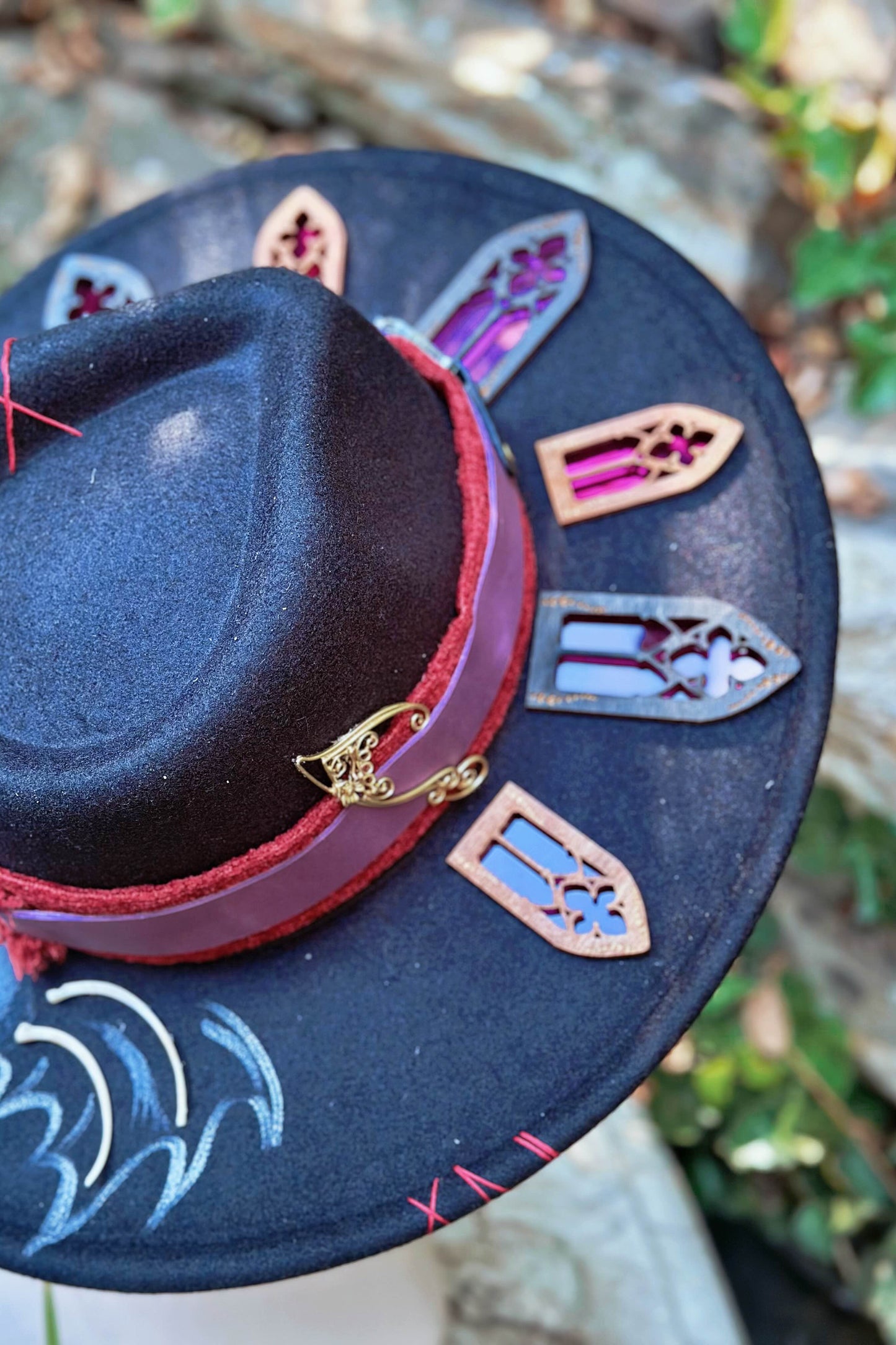 "A Very Creepy Lady" - OOAK Halo Hat