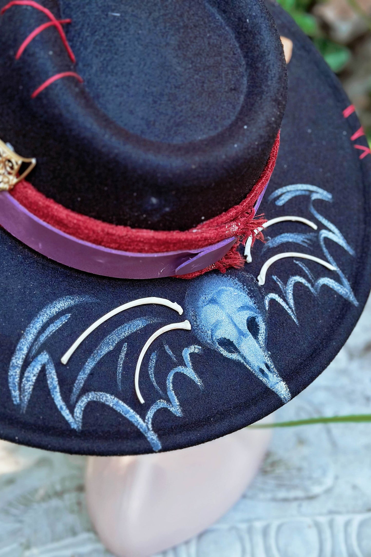 "A Very Creepy Lady" - OOAK Halo Hat