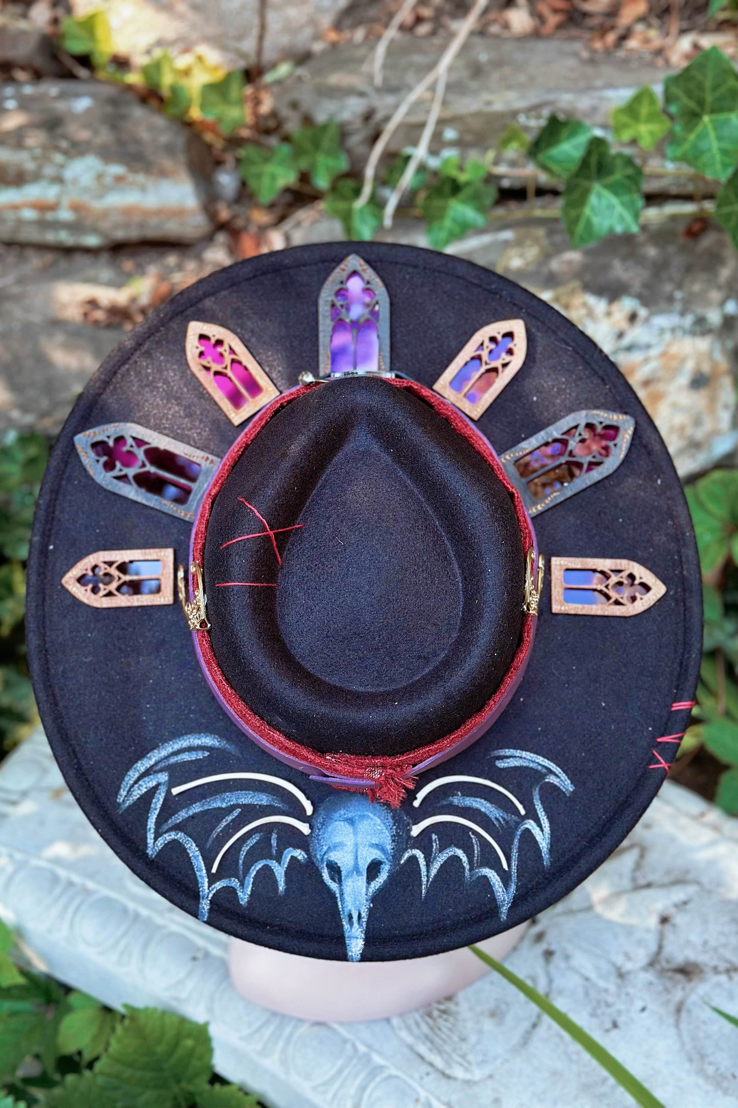 "A Very Creepy Lady" - OOAK Halo Hat
