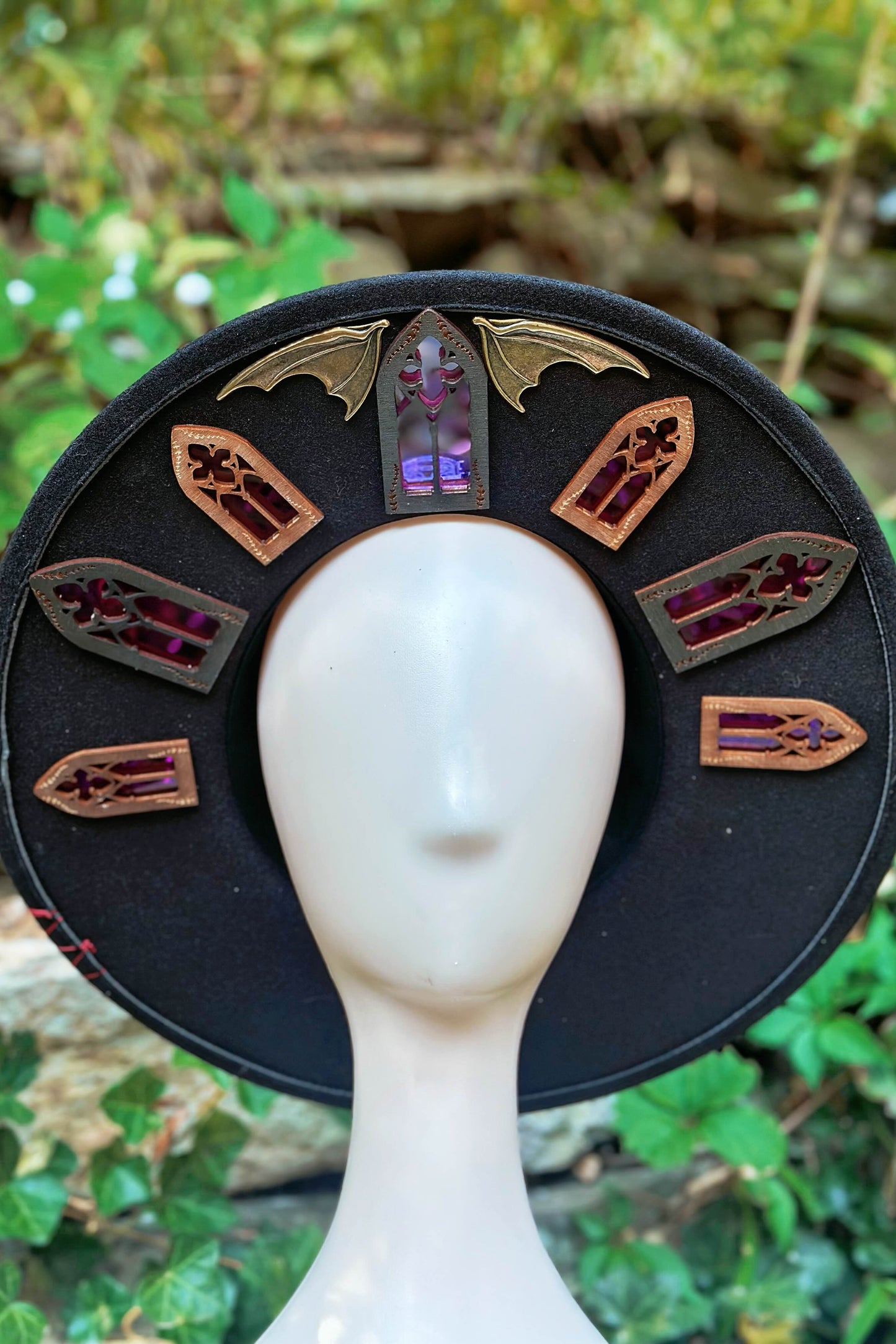 "A Very Creepy Lady" - OOAK Halo Hat