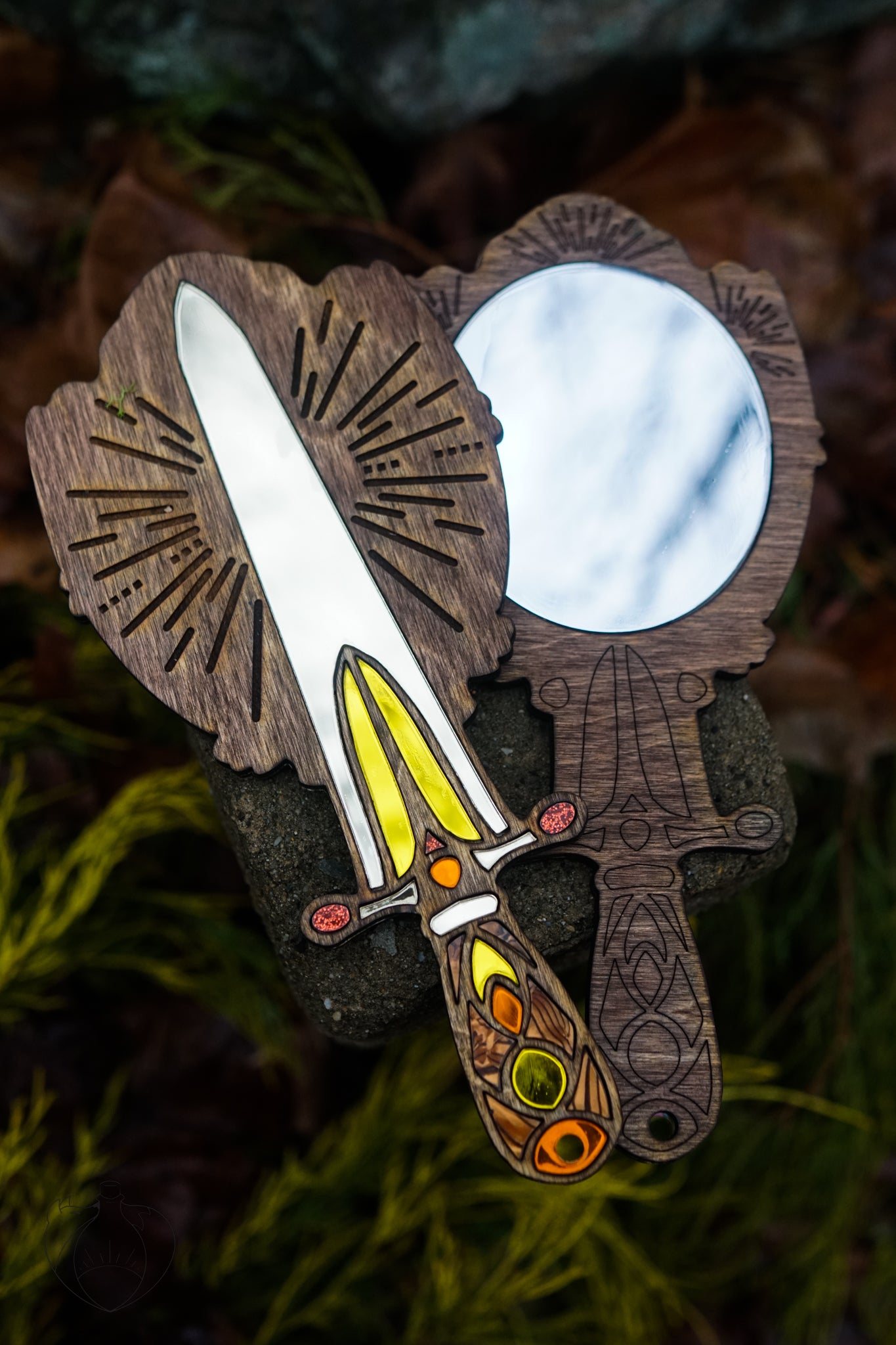 "Divinely Beautiful" and "Beautifully Divine" - Silverbell Hand Mirror