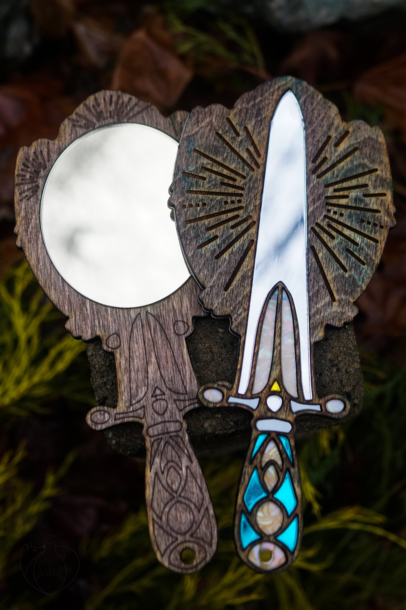 "Divinely Beautiful" and "Beautifully Divine" - Silverbell Hand Mirror