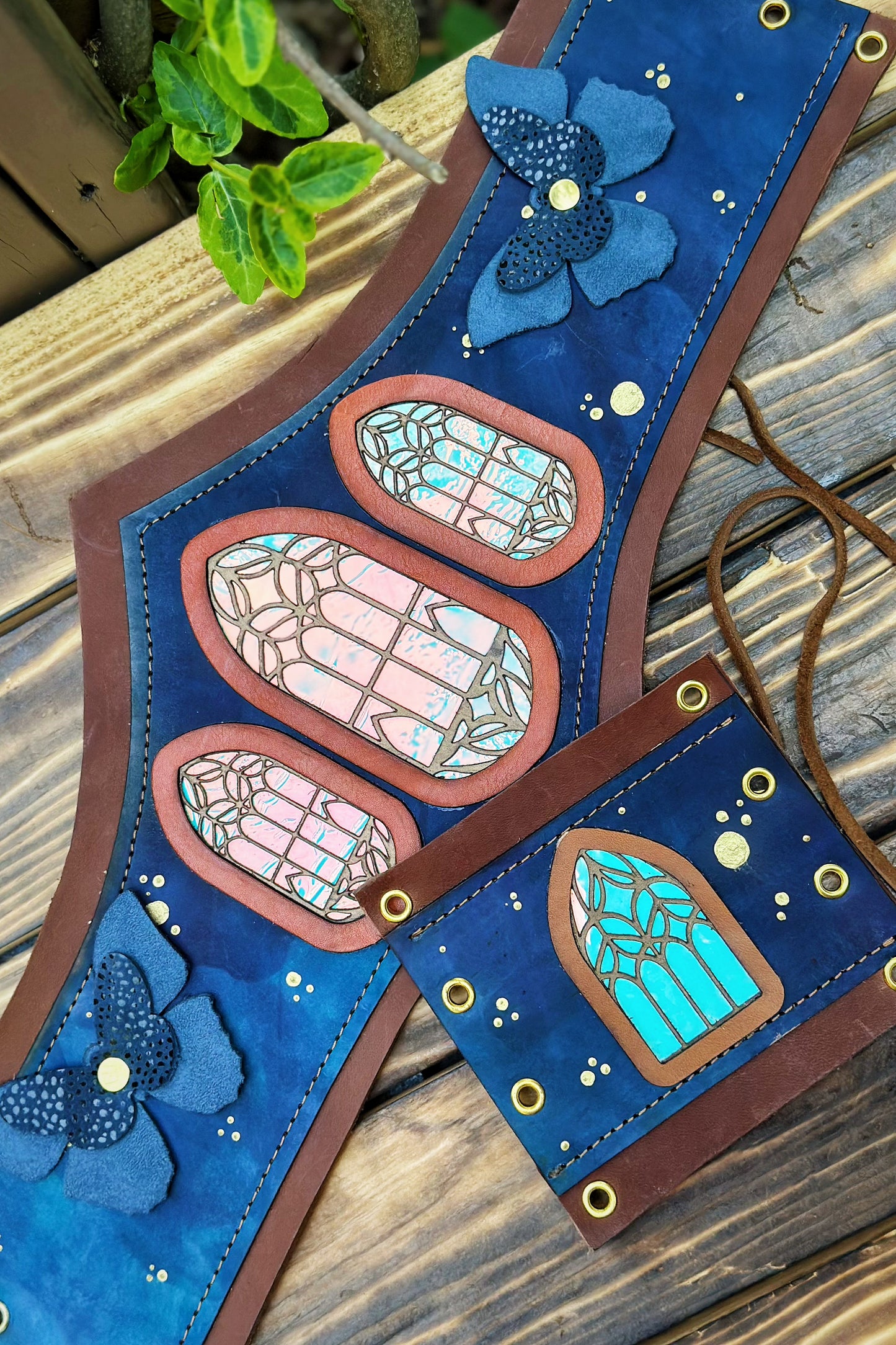 "Midnight Flutters" - OOAK Corset Belt - Size Extra Small