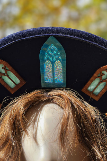 "Aura Moth Monarch" - OOAK Halo Hat