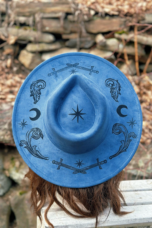 Chivalrous Spirals - OOAK Printed Hat