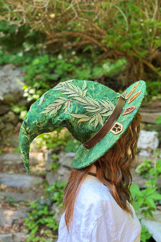 "Witch of the Green" - OOAK Magician Halo Hat
