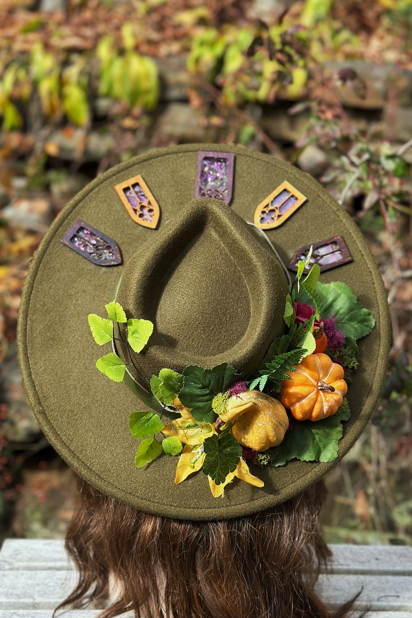 "Harvest Song" - OOAK Halo Hat