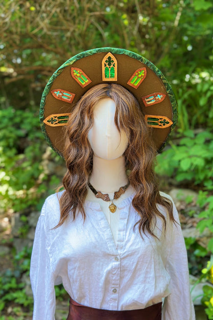 "Witch of the Green" - OOAK Magician Halo Hat
