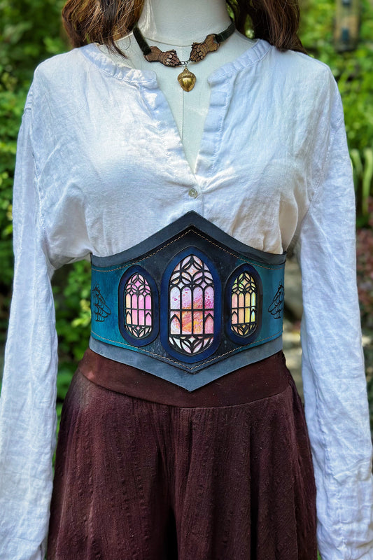 "Knight of the Skies" - OOAK Corset Belt - Size Small