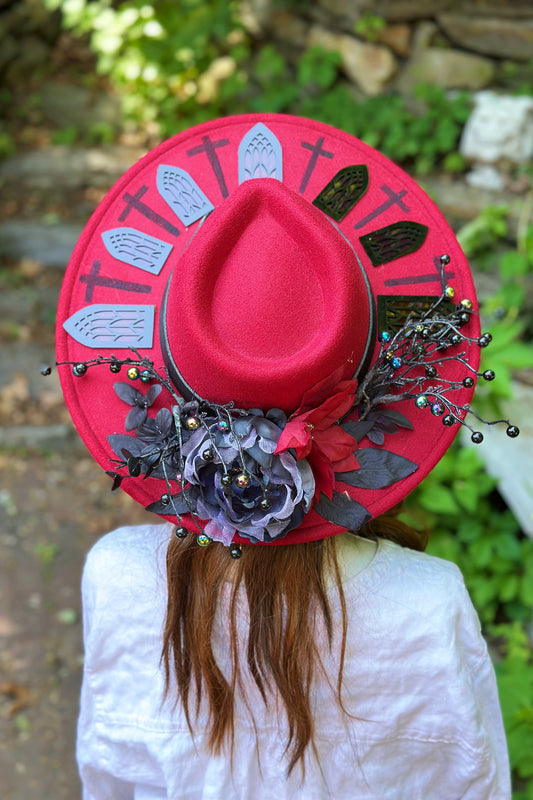 "Gothic Gardens" - OOAK Halo Hat