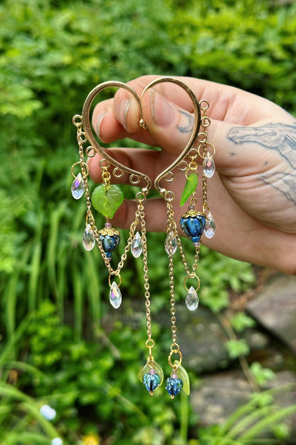 "Saphire Droplets" - OOAK Ear Cuff