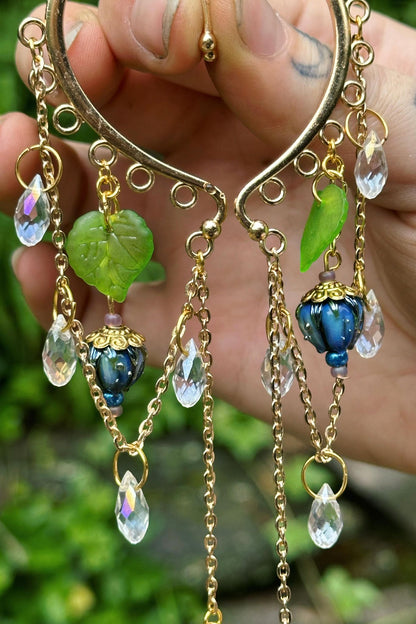 "Saphire Droplets" - OOAK Ear Cuff