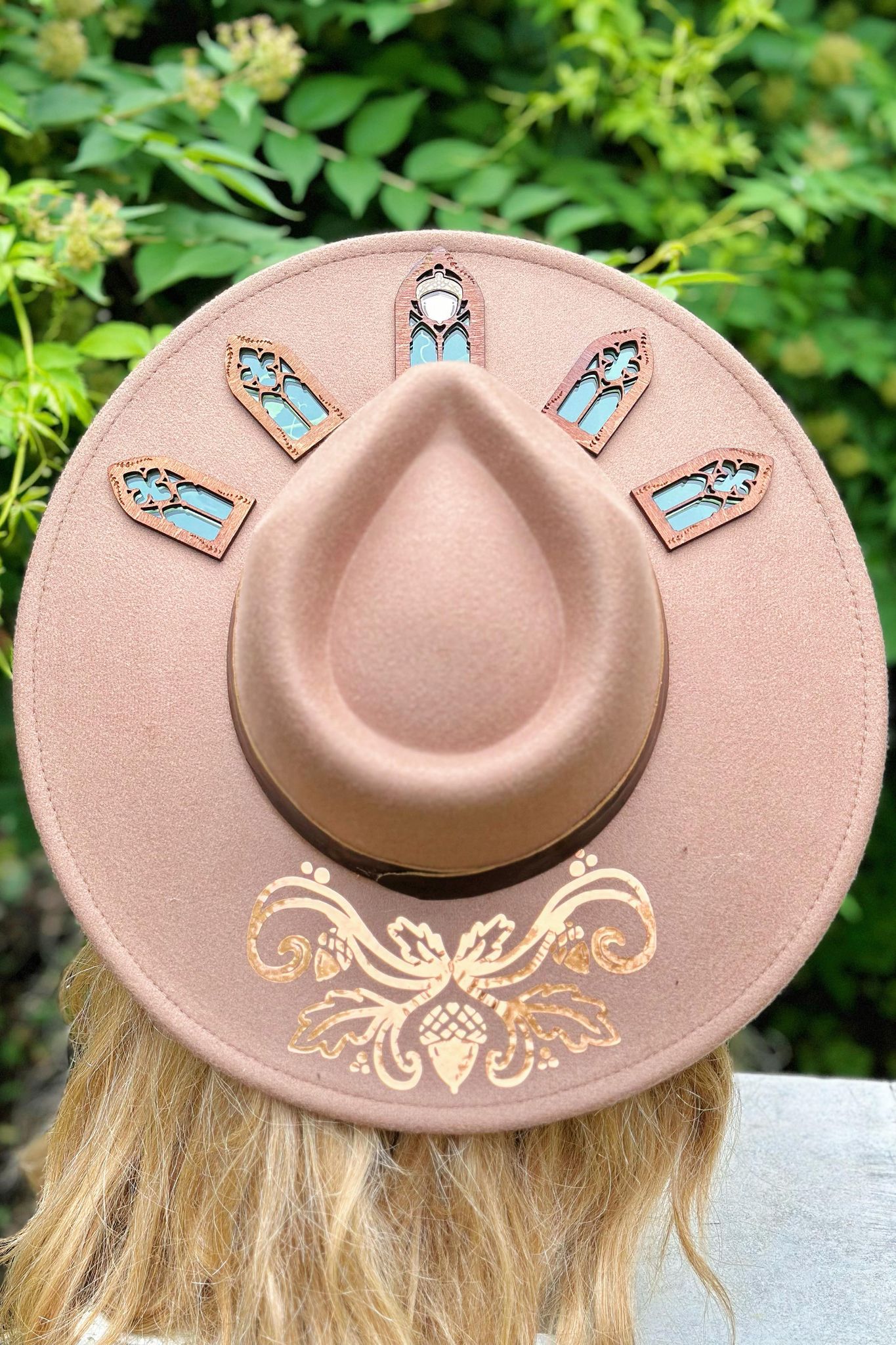 "Acorn Faeling" - OOAK Halo Hat