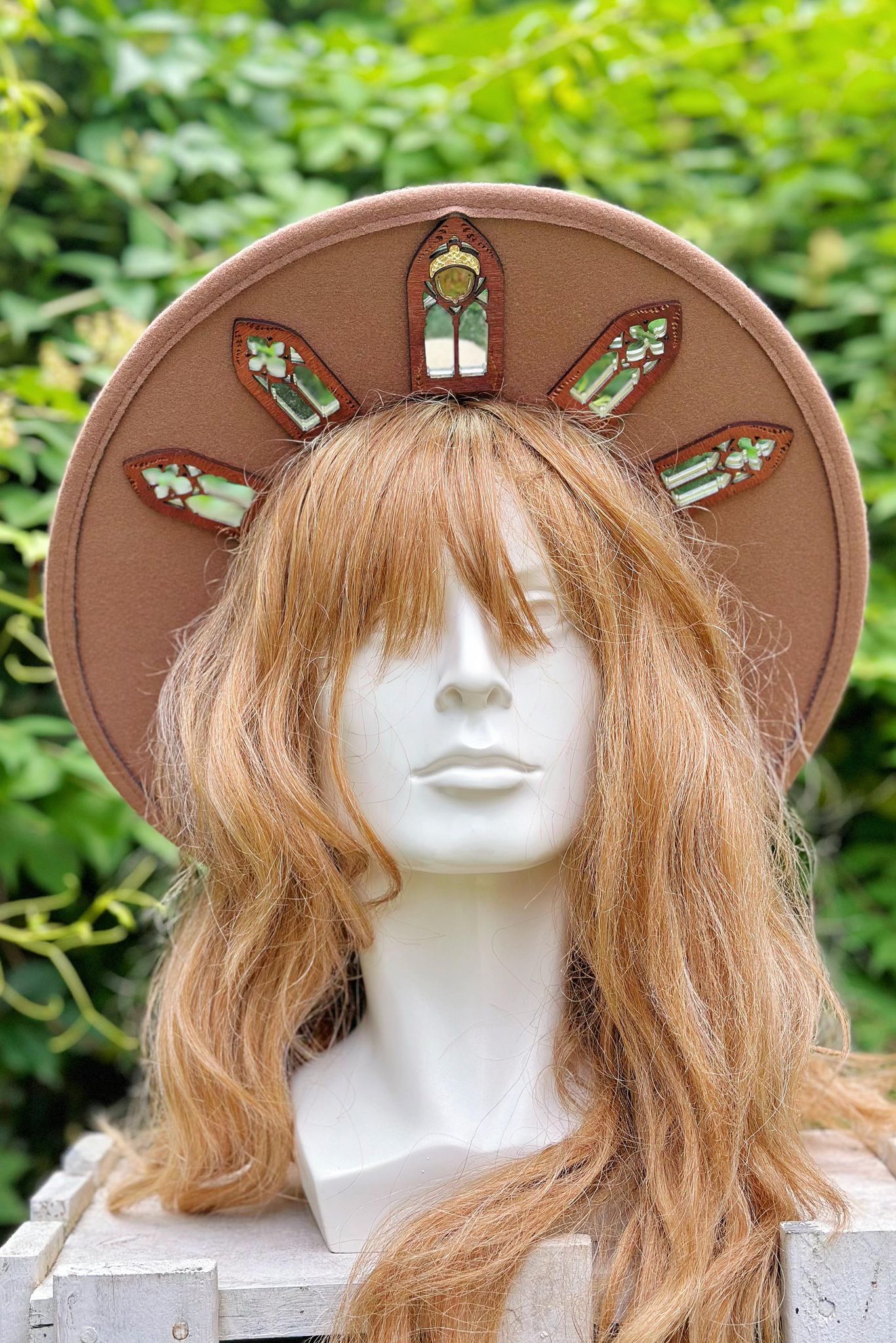 "Acorn Faeling" - OOAK Halo Hat