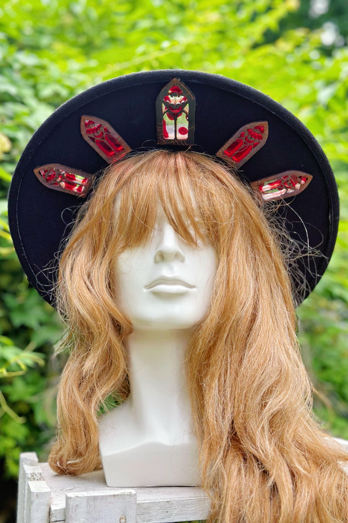 "Sanguine Visions" - OOAK Halo Hat