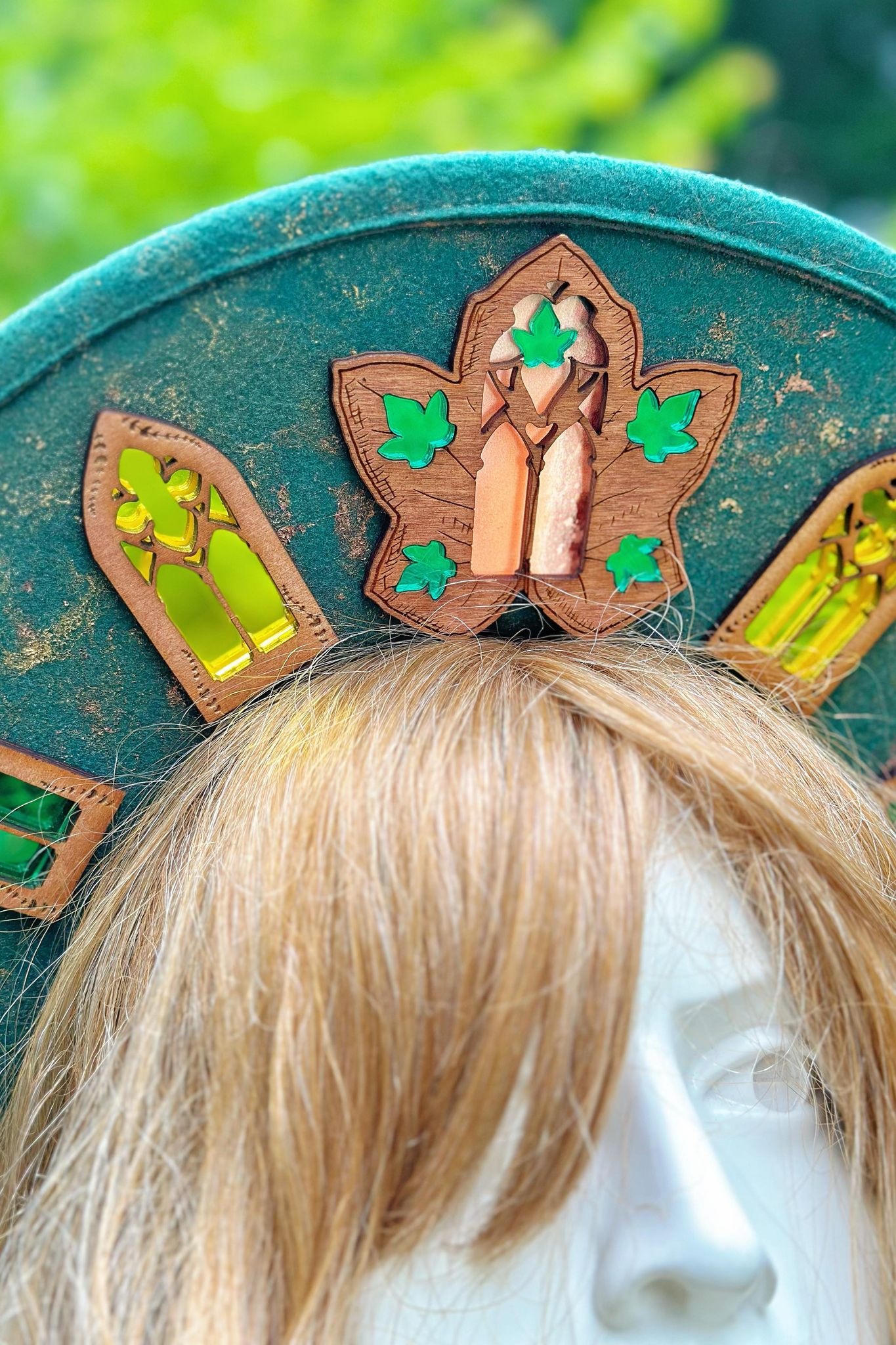 "The Green Man" - OOAK Halo Hat