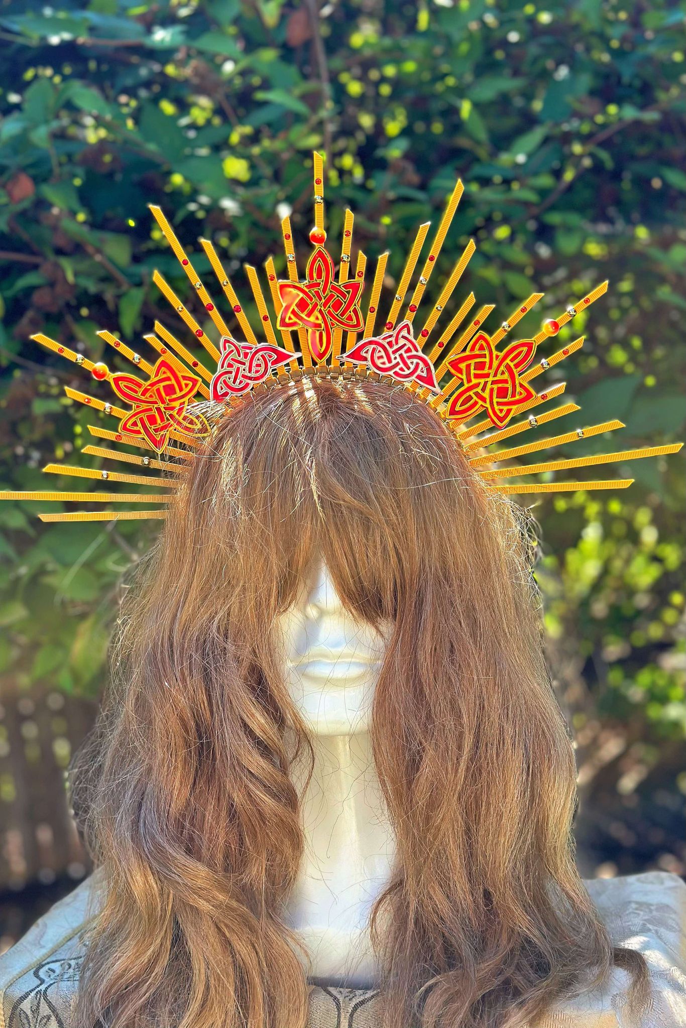 Fires of Hestia - OOAK Stained Halo Crown