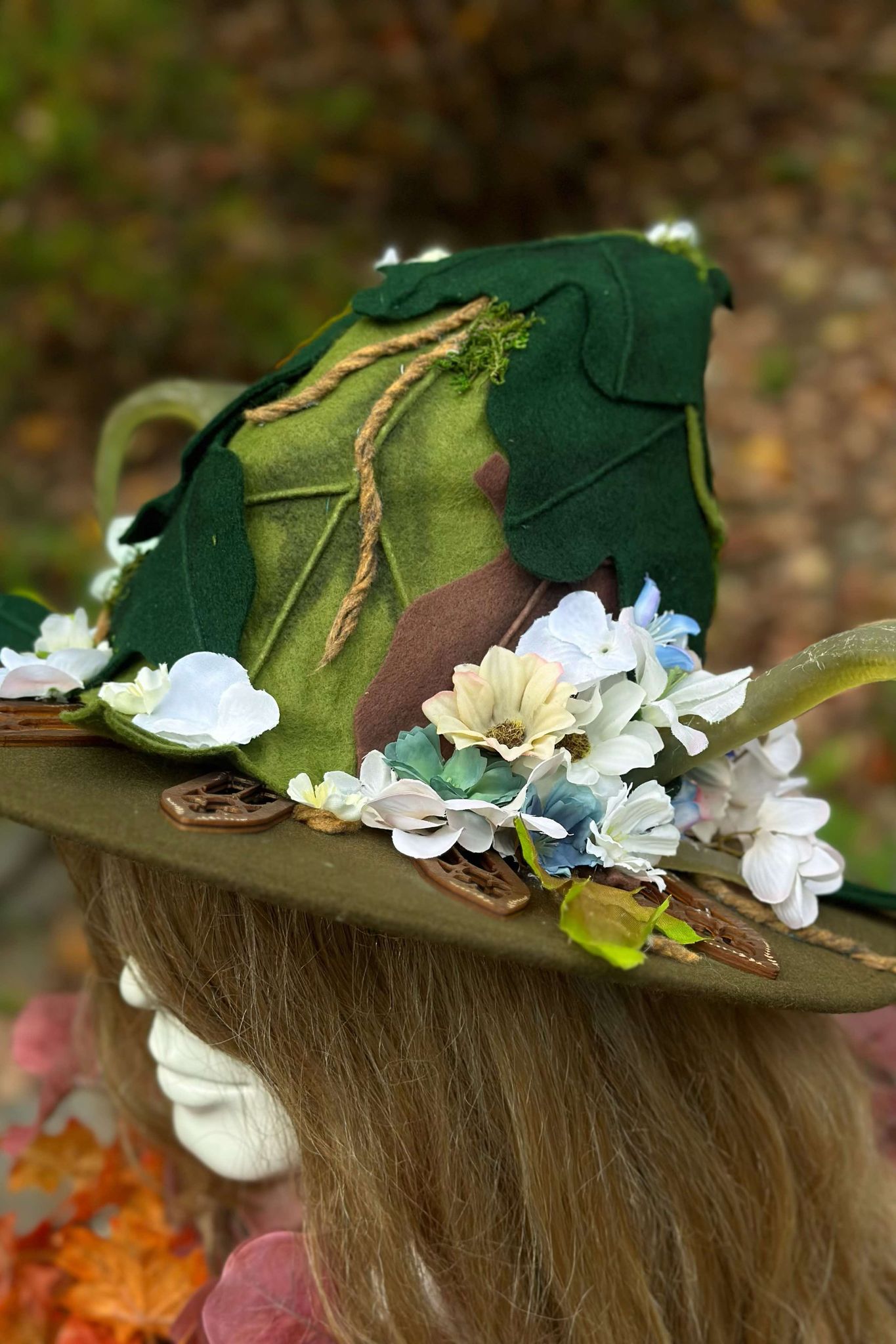 "The Greenman's Stag" OOAK Halo Hat