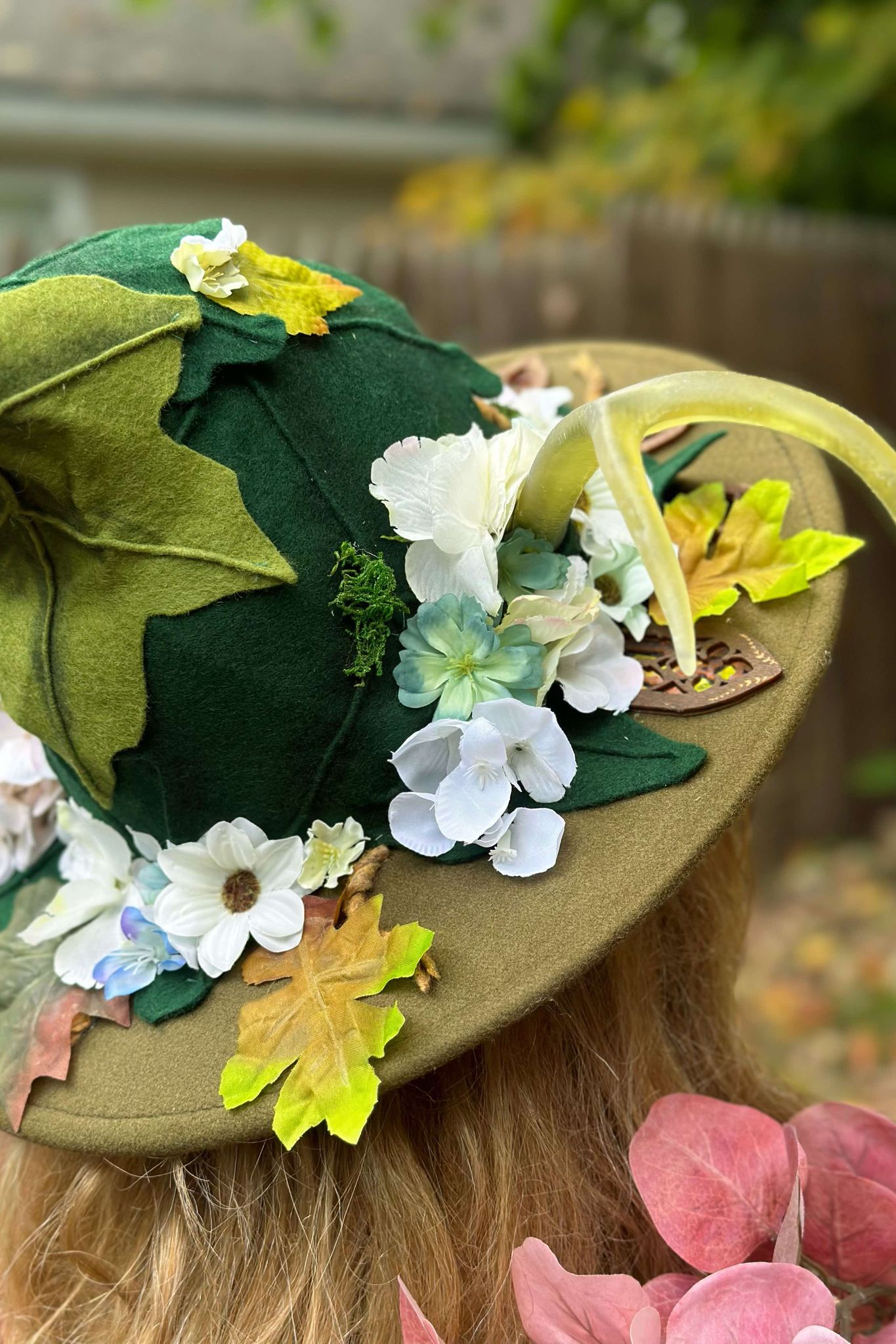 "The Greenman's Stag" OOAK Halo Hat