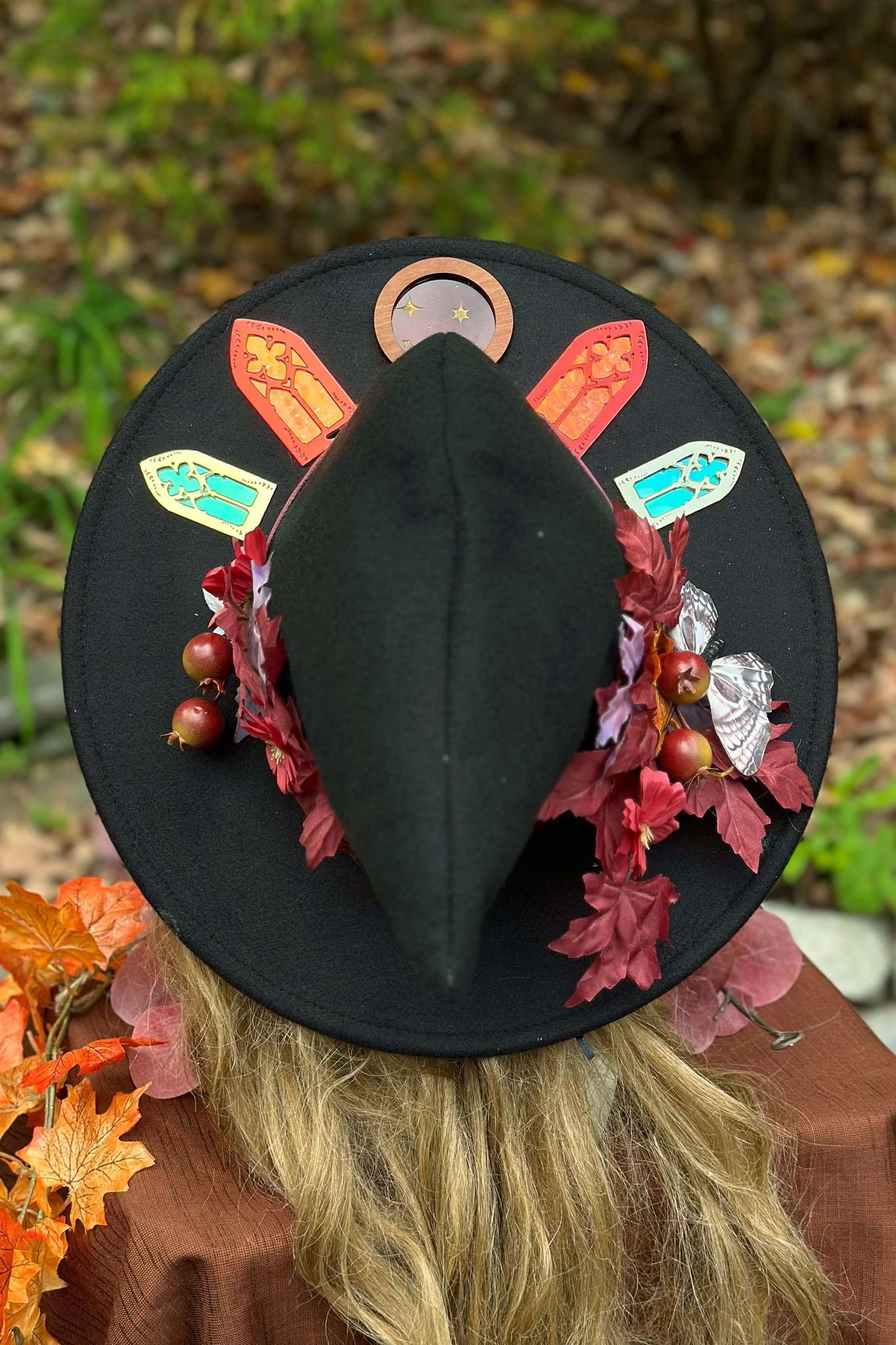 "Poison Berries" OOAK Halo Witch Hat