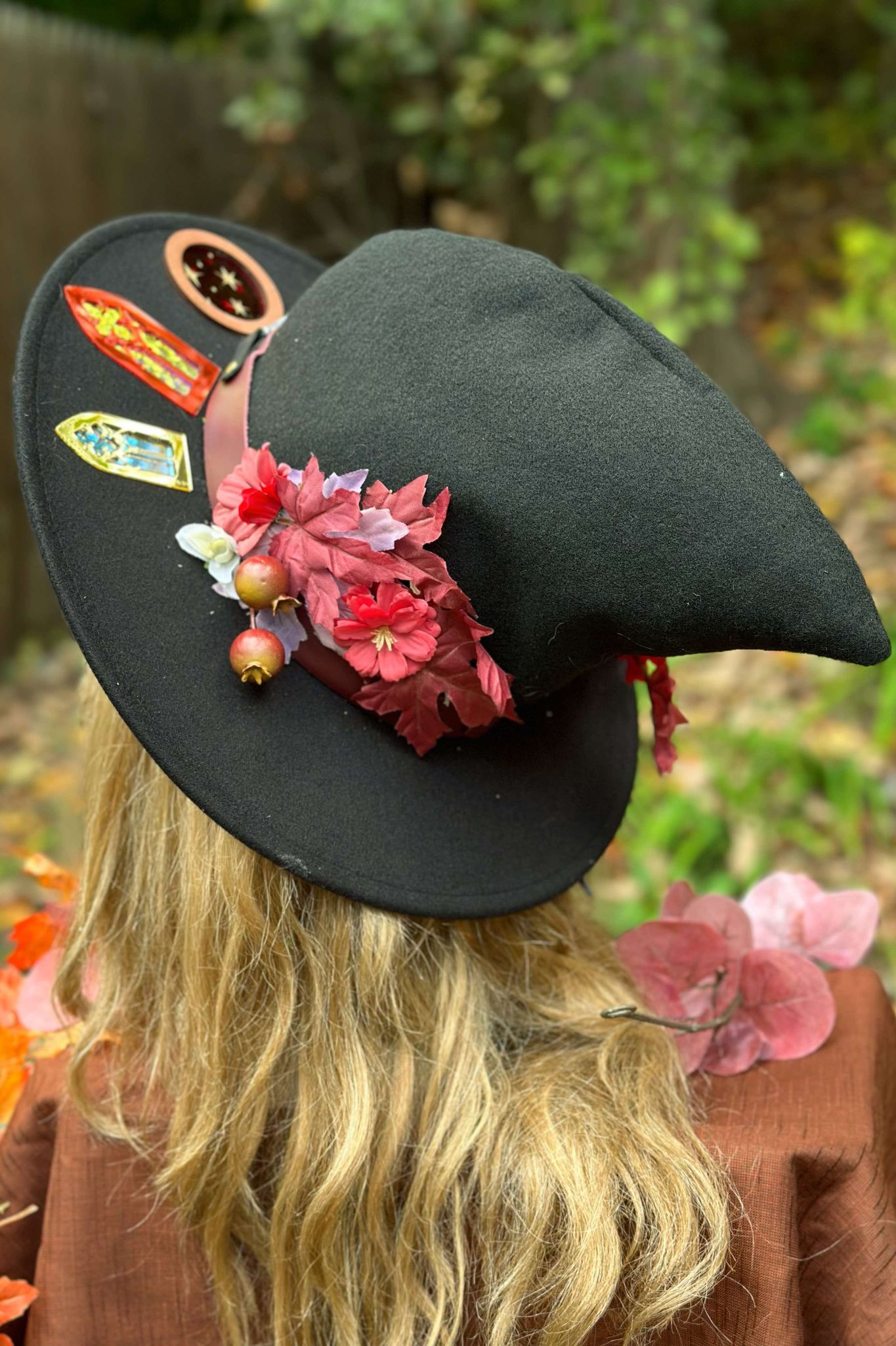 "Poison Berries" OOAK Halo Witch Hat