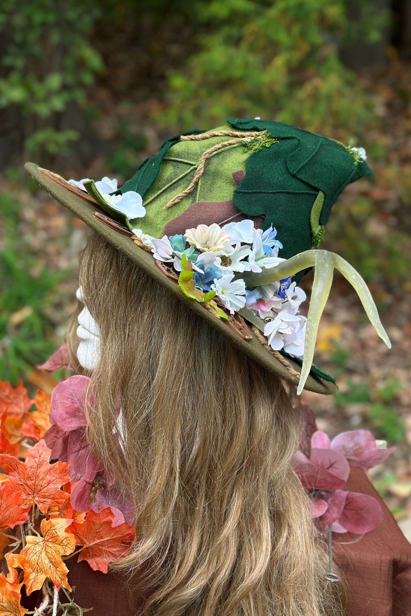 "The Greenman's Stag" OOAK Halo Hat