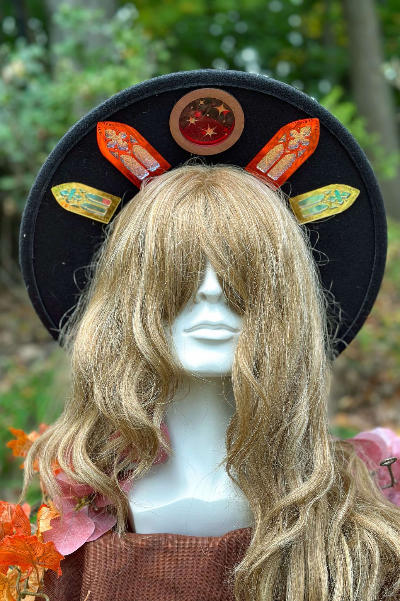 "Poison Berries" OOAK Halo Witch Hat