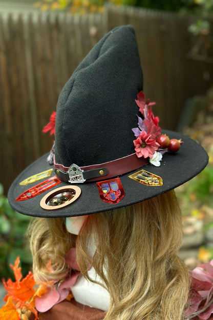 "Poison Berries" OOAK Halo Witch Hat