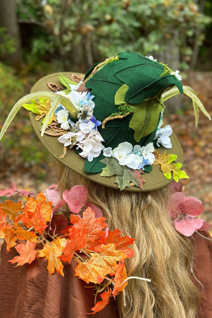 "The Greenman's Stag" OOAK Halo Hat