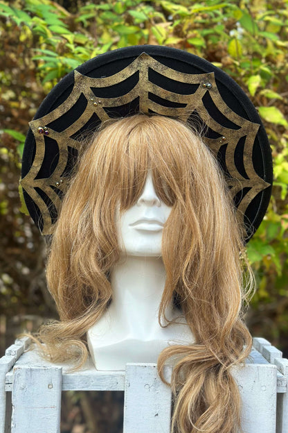 "Spider's Kiss" - OOAK Stained Halo Hat