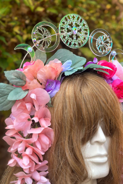 Celestial Gardens - OOAK Stained Halo Crown