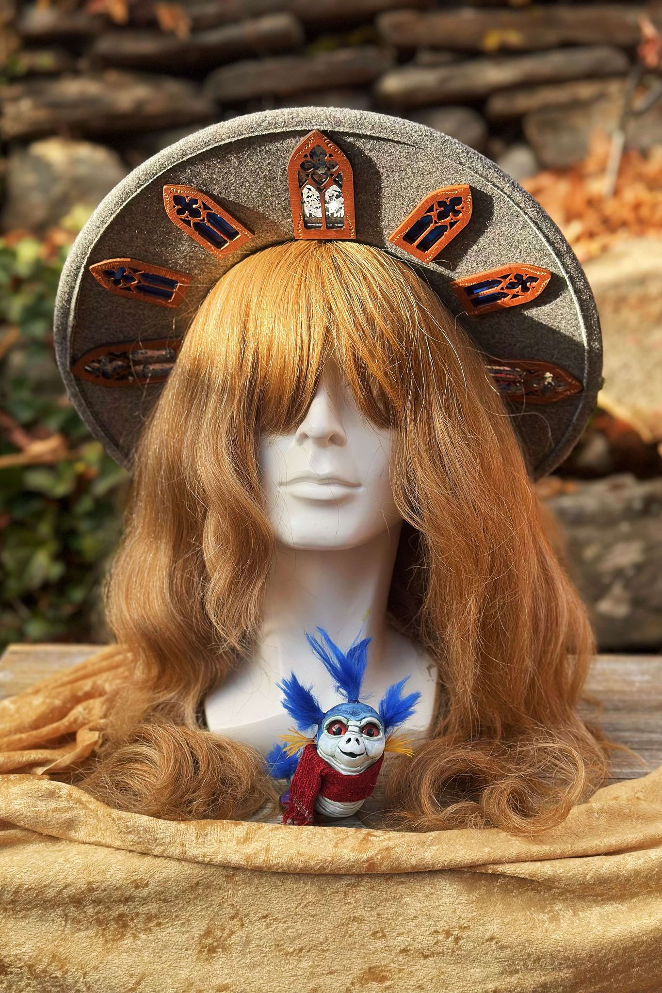 "Have a Cup of Tea!" - OOAK Stained Halo Hat