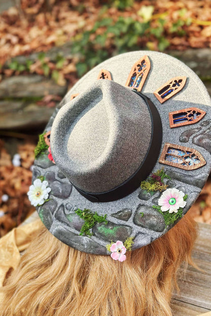 "Have a Cup of Tea!" - OOAK Stained Halo Hat