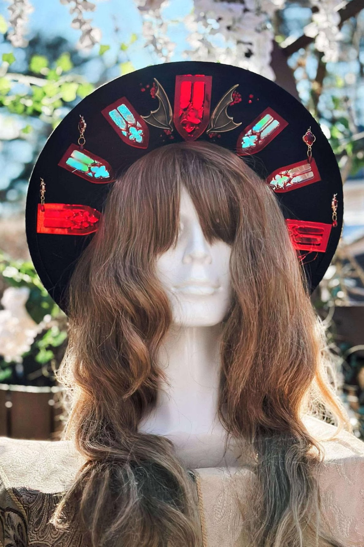 "Hades' Heart" - OOAK Halo Hat