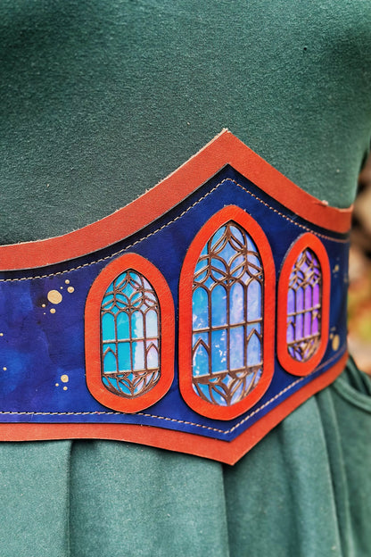 "Celestial Explorer" - OOAK Corset Belt - Size EXTRA - SMALL