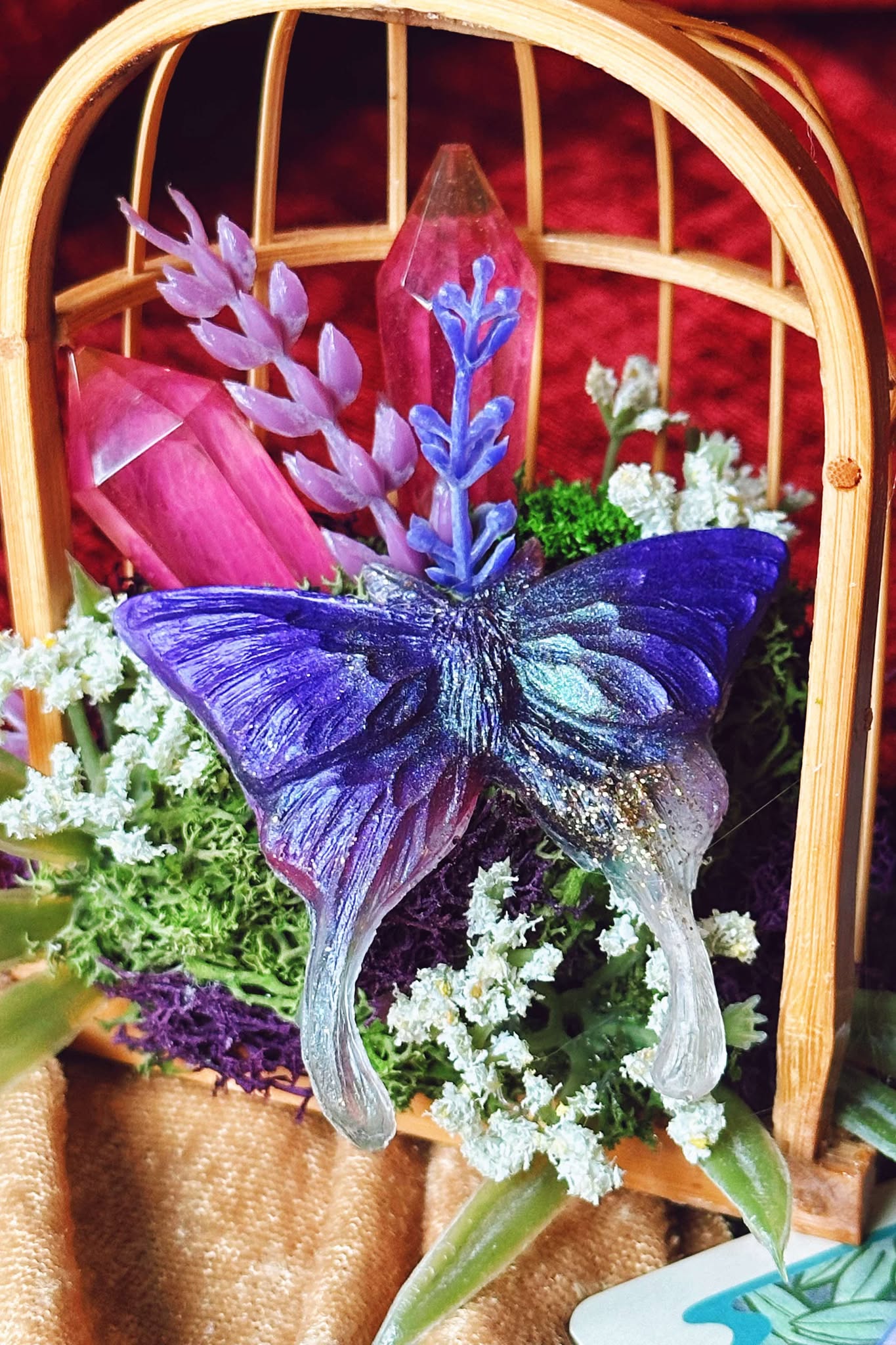 "Amethyst Moth Enclosure" Desk Decor