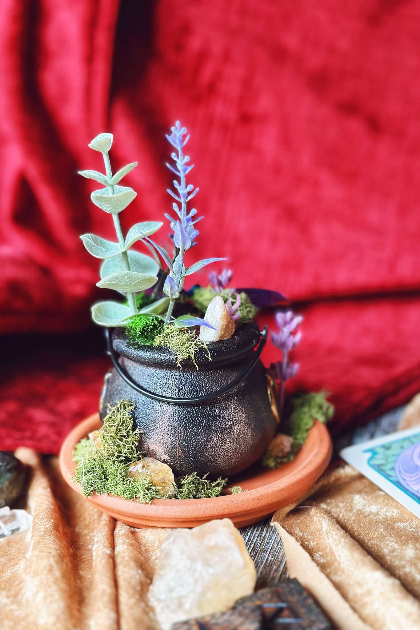 "Lavender Fae" - Overgrown Witch Cauldron