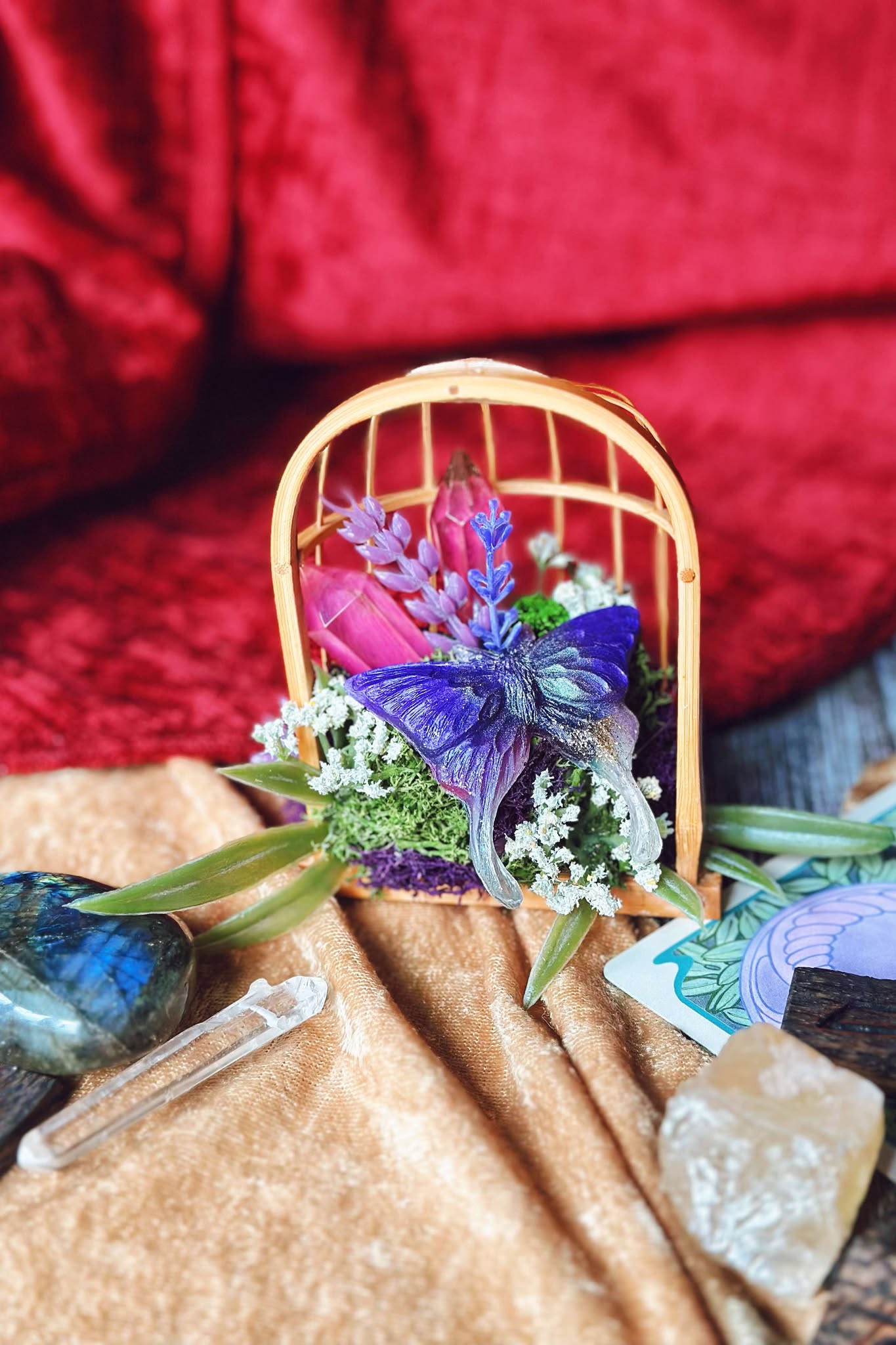 "Amethyst Moth Enclosure" Desk Decor