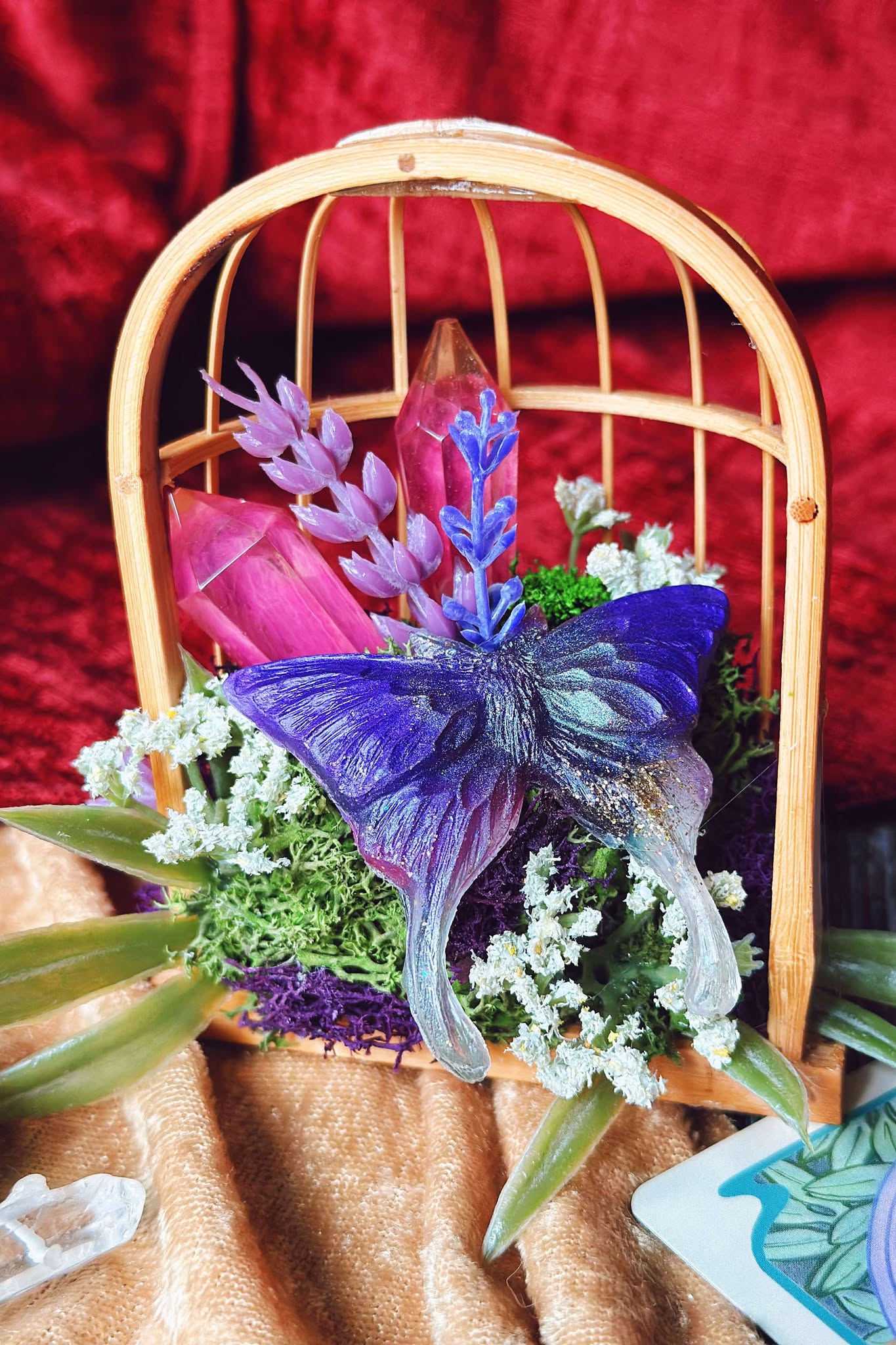 "Amethyst Moth Enclosure" Desk Decor